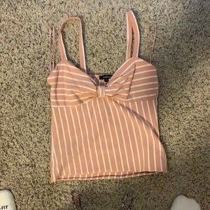 Cute pink somewhat cropped tank top size s